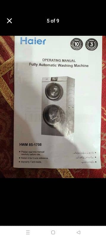 Haier Automatic Washing machine fully Auto 3