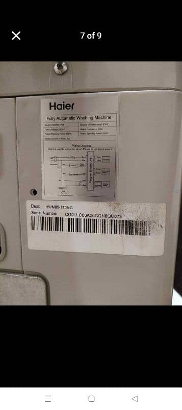 Haier Automatic Washing machine fully Auto 4