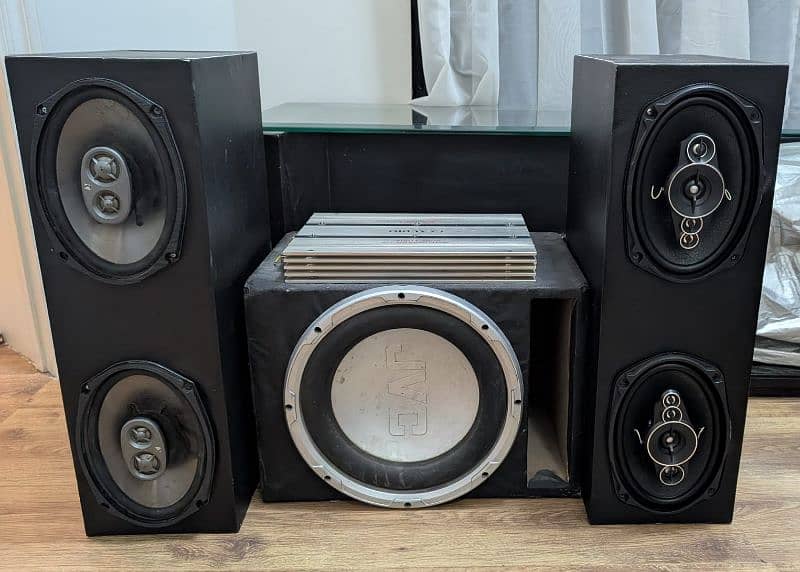 4 Ch Amplifier | JVC Woofer(10inch) | 4 Speakers 0