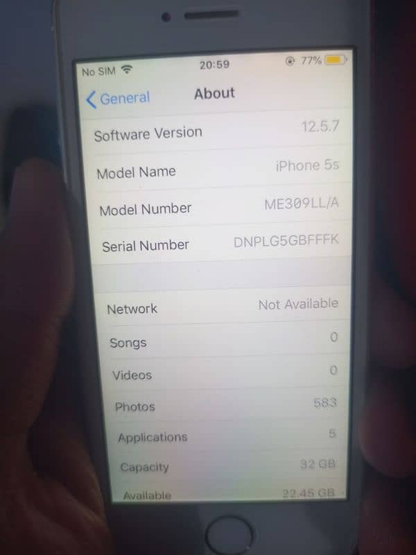 IPhone 5s  32GB PTA 0