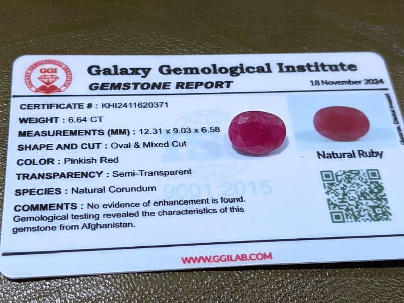 Natural Ruby Kabul Afghanistan 0