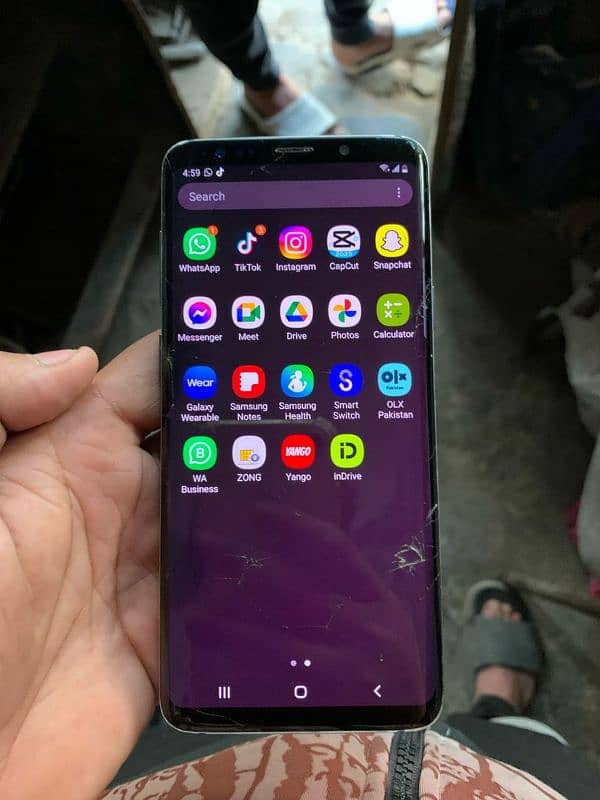 Samsung galaxy S9 plus 4/64 pta approved box Sat What app 03291185344 0