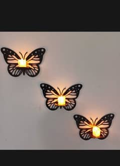 Butterfly wall shelf with free electric candle new stock available