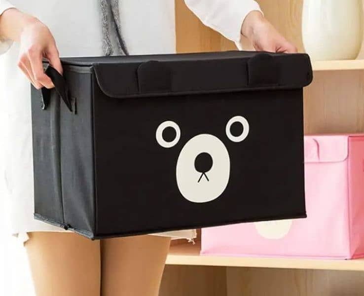 Panda design folding storage bins for kids 1