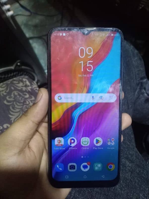 infinix hot 8 lite just glass crack 1