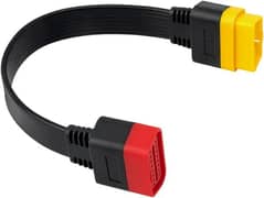 OBD-II Extension Cable, 16 Pin Ultra Flat Low Profile Male to Female