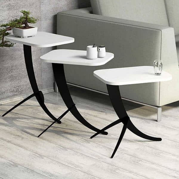 East Urban Home Hico Abstract Nestinng Tables ,Set of 3 pieces 0