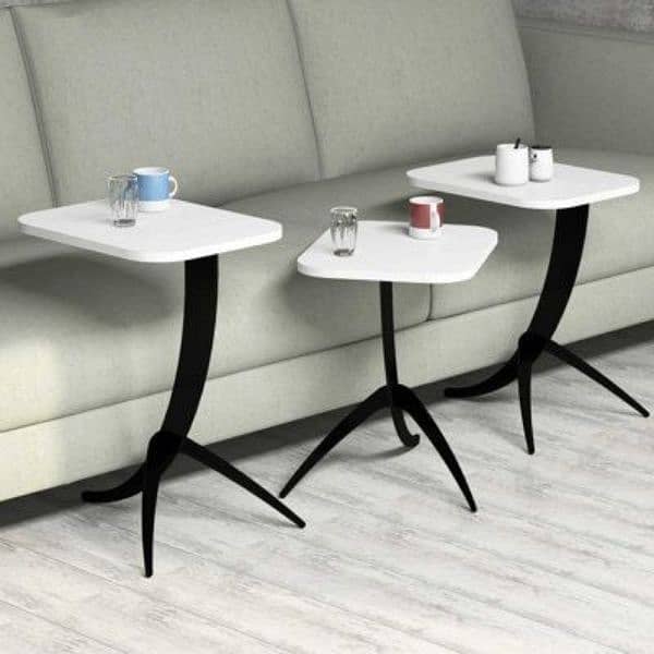 East Urban Home Hico Abstract Nestinng Tables ,Set of 3 pieces 2