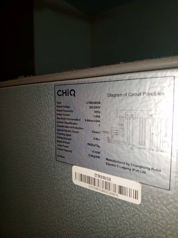 CHIQ 11 CFY CTM-308|GB-4D SMART DC INVERTER REFRIGERATOR 4 MONTH USED 5