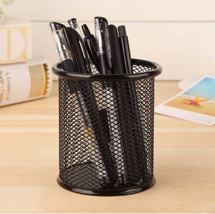 Metal Mesh office Pen Holder 0