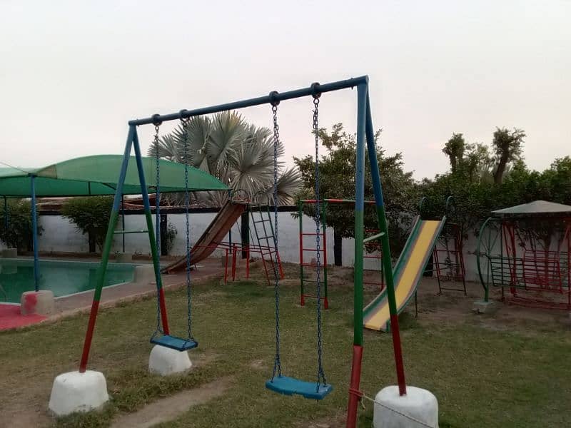 ideal farm house is available for rent in gadap town Karachi. 14