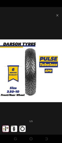 3.50. 10 darson tubeless for all scoty tyre