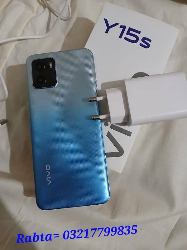 Vivo Y15s 256Gb+8Gb dabba Charger good Condition price fix 16500 0