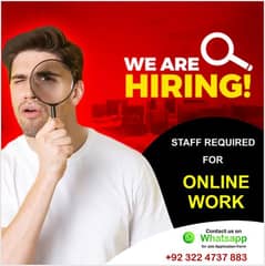 Staff Required for Online Work