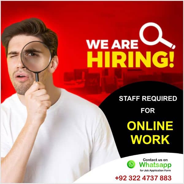 Staff Required for Online Work 0