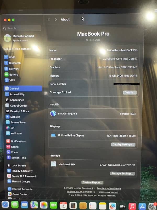 Macbook pro 2018 5