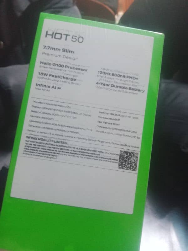 Infinix Hot 50 Box pack 8GB 128Gb Exchange Possible 1