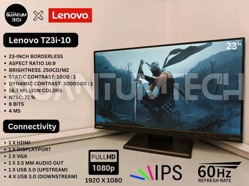 Lenovo 23inch IPS FHD 1080p Borderless Mega Sale LED LCD Monitor 2