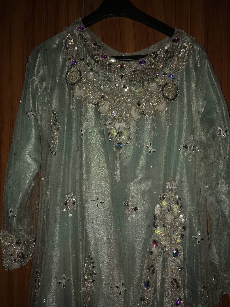 Hand embroidered stone work brand  new never worn walima party dress 0