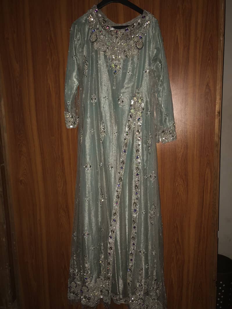 Hand embroidered stone work brand  new never worn walima party dress 1