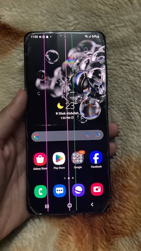 Samsung S20 Plus non Pta 12/128GB lines on panel 1