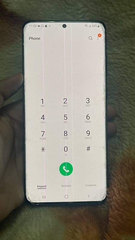 Samsung S20 Plus non Pta 12/128GB lines on panel 3