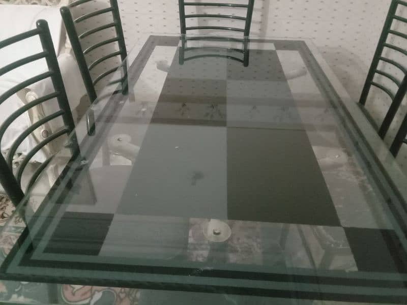 6 seater iron dining table 6