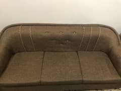 Selling Sofa Set | brown color | jute fabric clothes