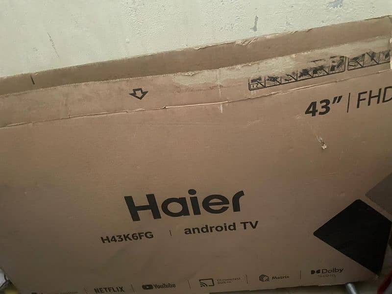 haier led 43 inch smart android condition 10/10 1