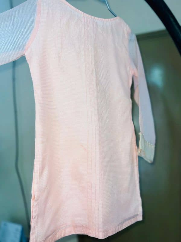 Peach color stiched shirt 2