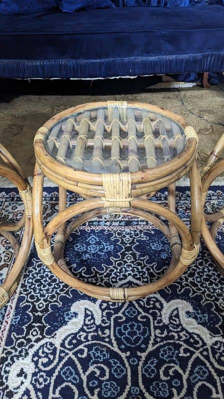 bamboo stools with coffee table 4