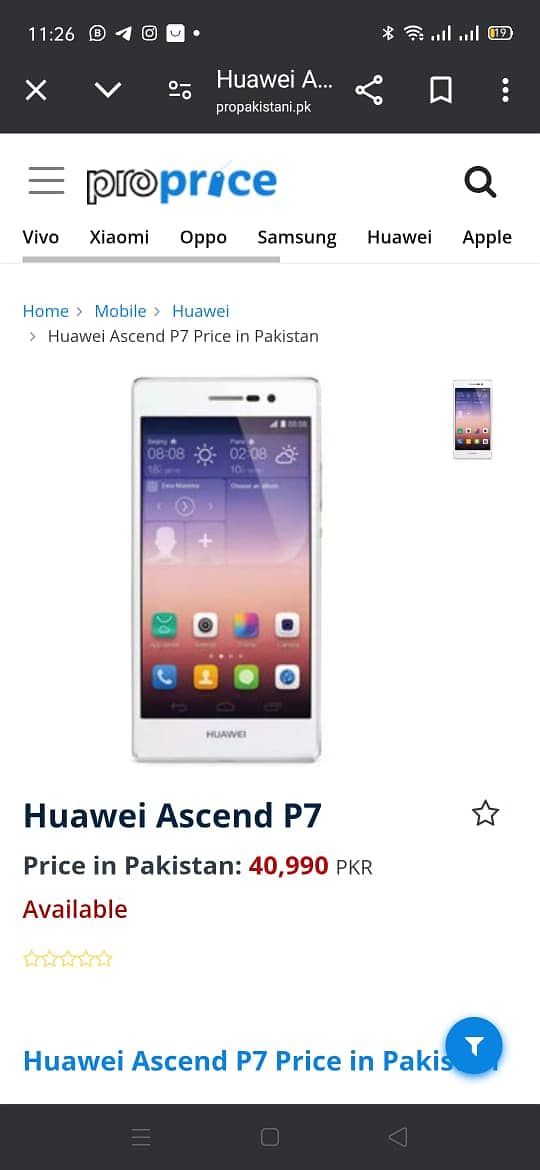 Huawei Ascend P7 0