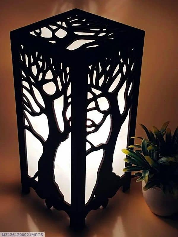 Side Table Wooden Lamp 0