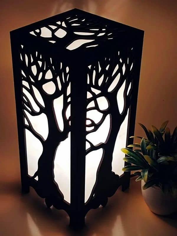 Side Table Wooden Lamp 1