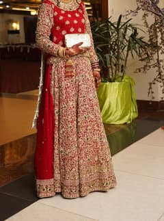 bridal lehanga/barat dress/ red bridal lehanga