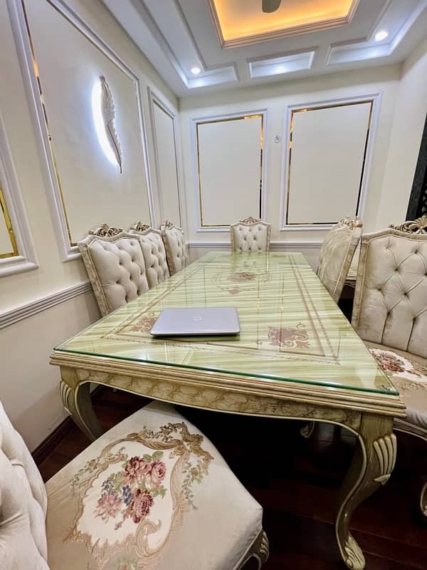 Dining Table Full Size with 8 chairs Ultra Luxury 2