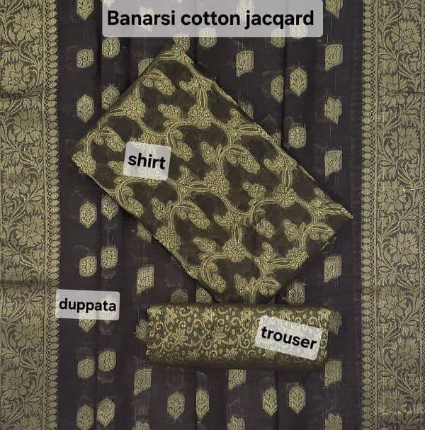 3pc Fabric Banarsi Suit 0