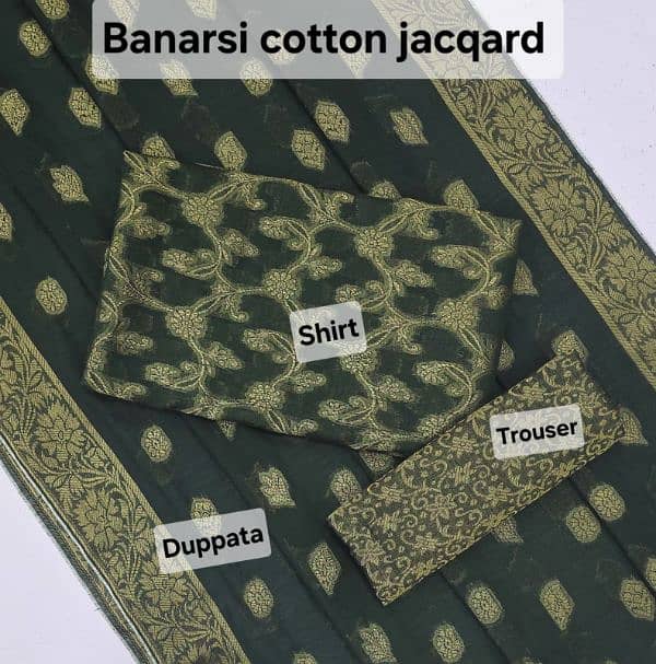 3pc Fabric Banarsi Suit 3