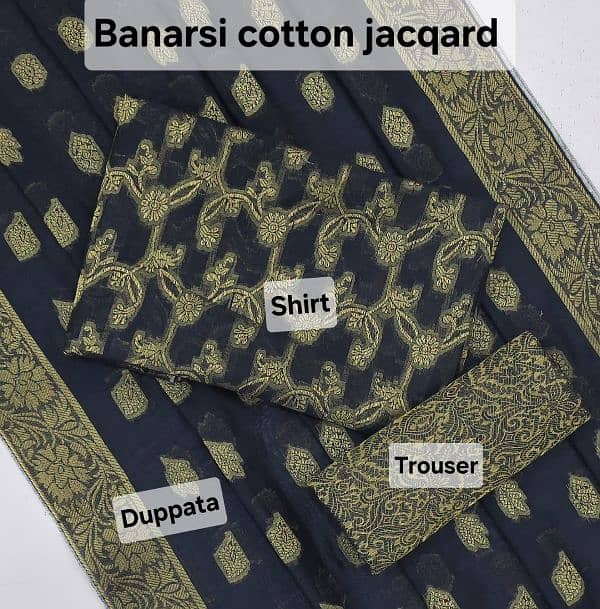 3pc Fabric Banarsi Suit 5