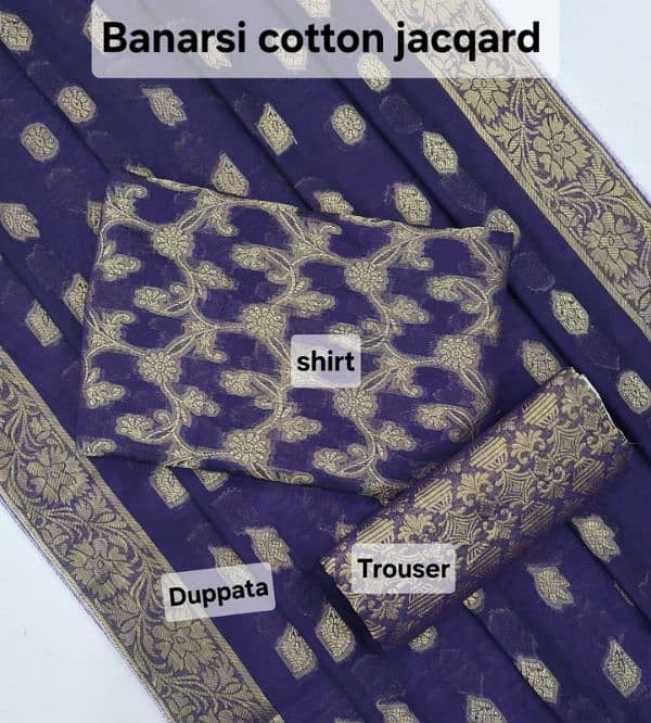 3pc Fabric Banarsi Suit 19