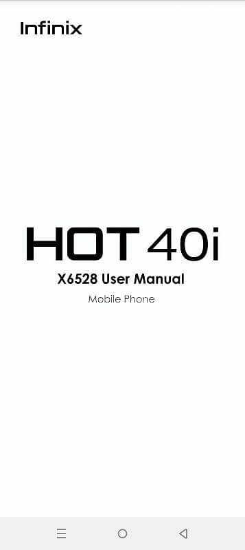 Infinix hot 40i 7