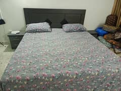 king Size bed with mattress and side tables