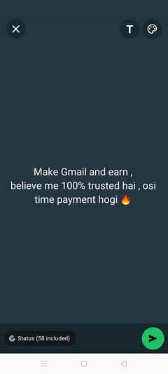 Gmail banna hai 100% trusted hai , male and female both,online job