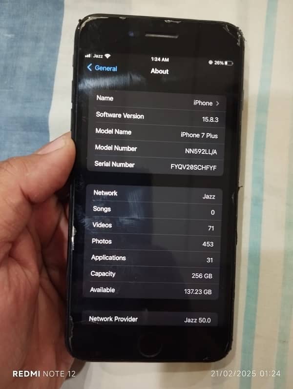 Iphone 7plus 256GB 1