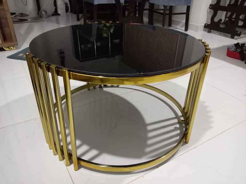 stainlessness steel golden chrome CENTRE TABLE 3