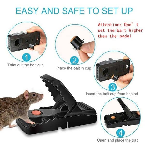 Heavy Duty Plastic Mouse Trap Rat Catcher 4