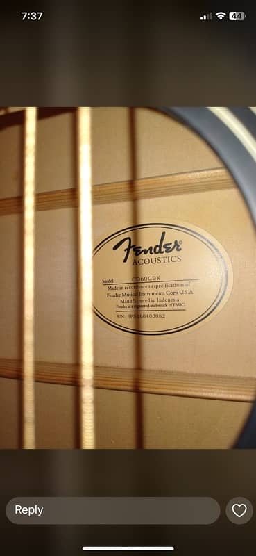 Fender Original 6 String Guitar 1