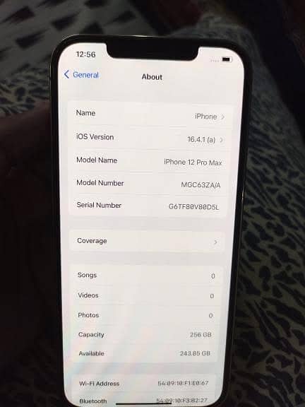 My I Phone 12 pro Max 256Gb PTA approve waterpack HK Physical Dual sim 6