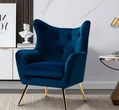 Wide Tufted Velvet Wingback Chair price in Pakistan