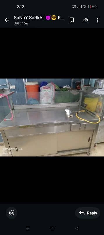 BURGER COUNTER WITH BURGER MAKING ASSOCCERIES FOR SALE 2